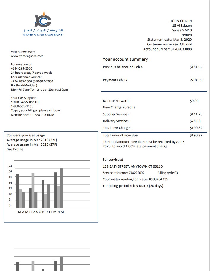  Minol USA business utility bill 